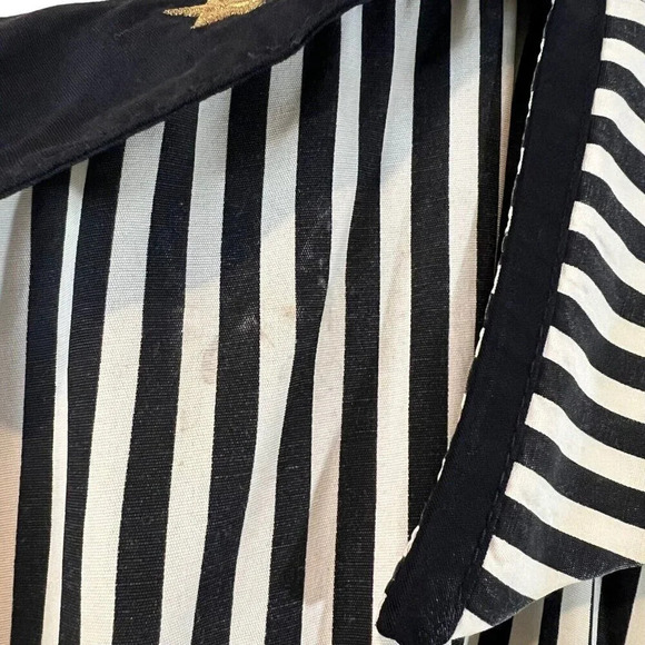 Studio C Vintage Striped Women Button Up Shirt Plus 22W Star Buttons Embroidered - Picture 5 of 9